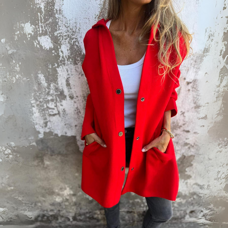 Lilah | Casual Single-Breasted Blazer with Hood