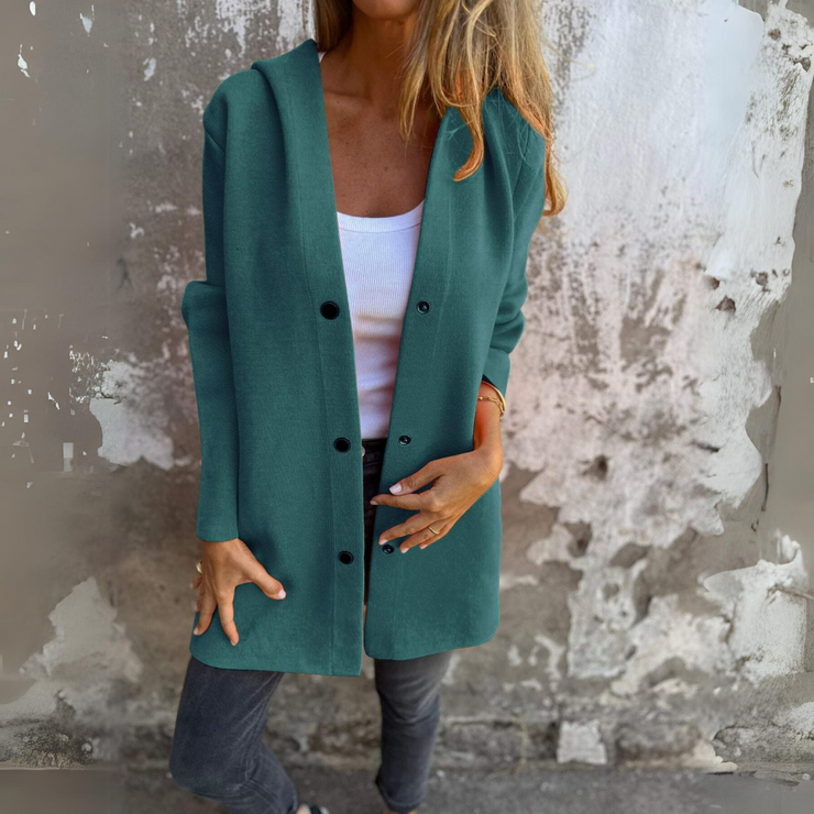 Lilah | Casual Single-Breasted Blazer with Hood