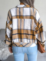 Zoe | Cropped Plaid Flannel Jacket